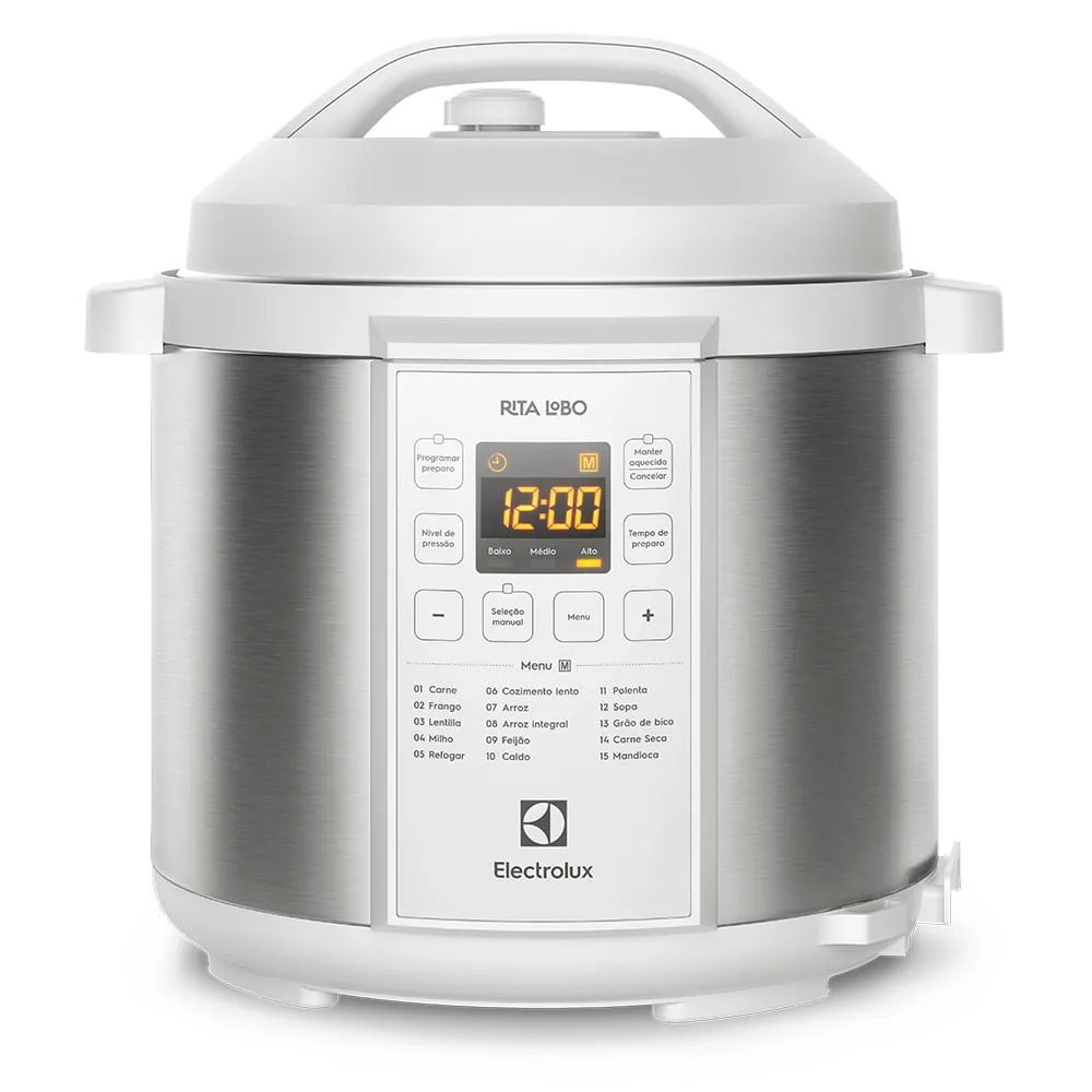 Panela De Presso Eltrica Electrolux Por Rita Lobo 6l Branca Experience Digital (Pcc21) - 127v Ou 227v